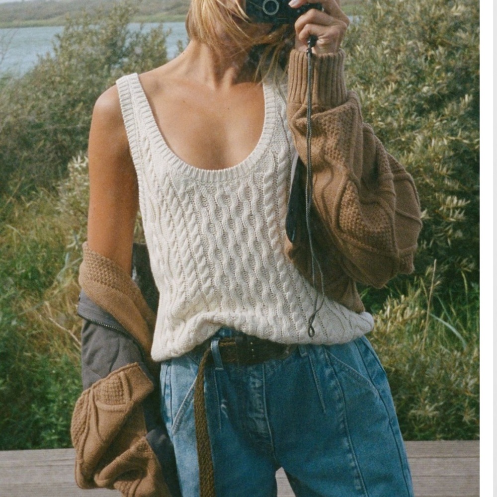 Free People High Tide Cable Tank
Retail $78